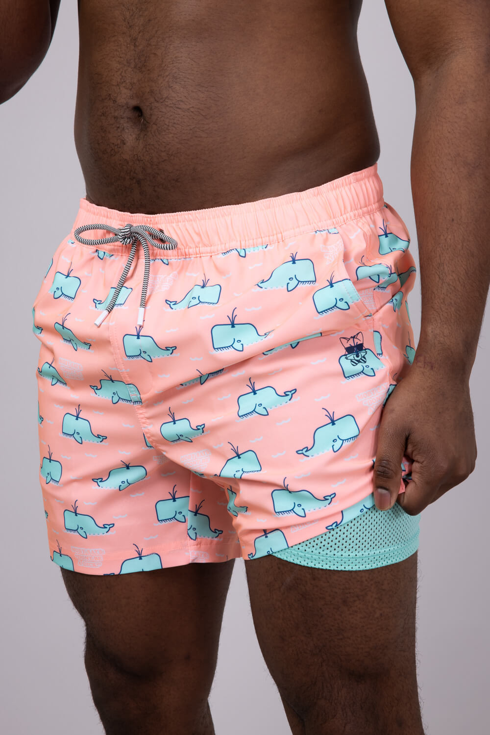 Party Pants Moby 2.0 Swim Shorts for Men in Pink
