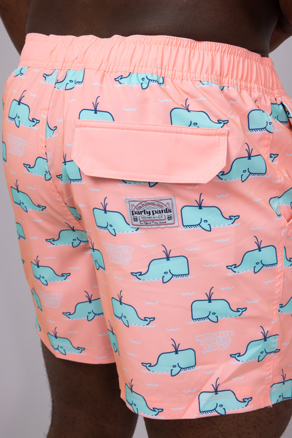 Party Pants Moby 2.0 Swim Shorts for Men in Pink