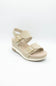 Pierre Dumas Lyra Wedge Sandals for Women in Nude