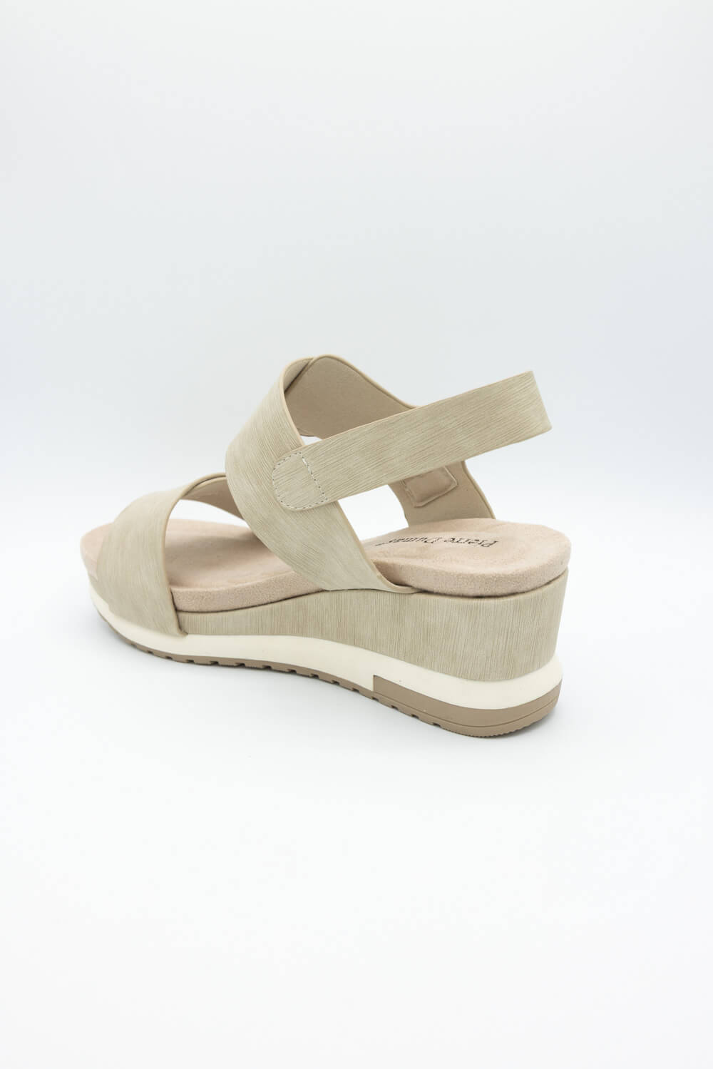 Pierre Dumas Lyra Wedge Sandals for Women in Nude