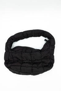 Quilted Puffer Mini Bag for Women in Black