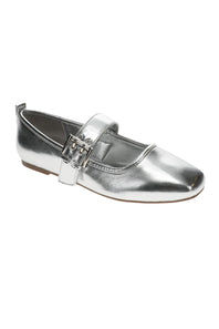 Rachel Roy Razzle Buckle Flats for Women in Silver