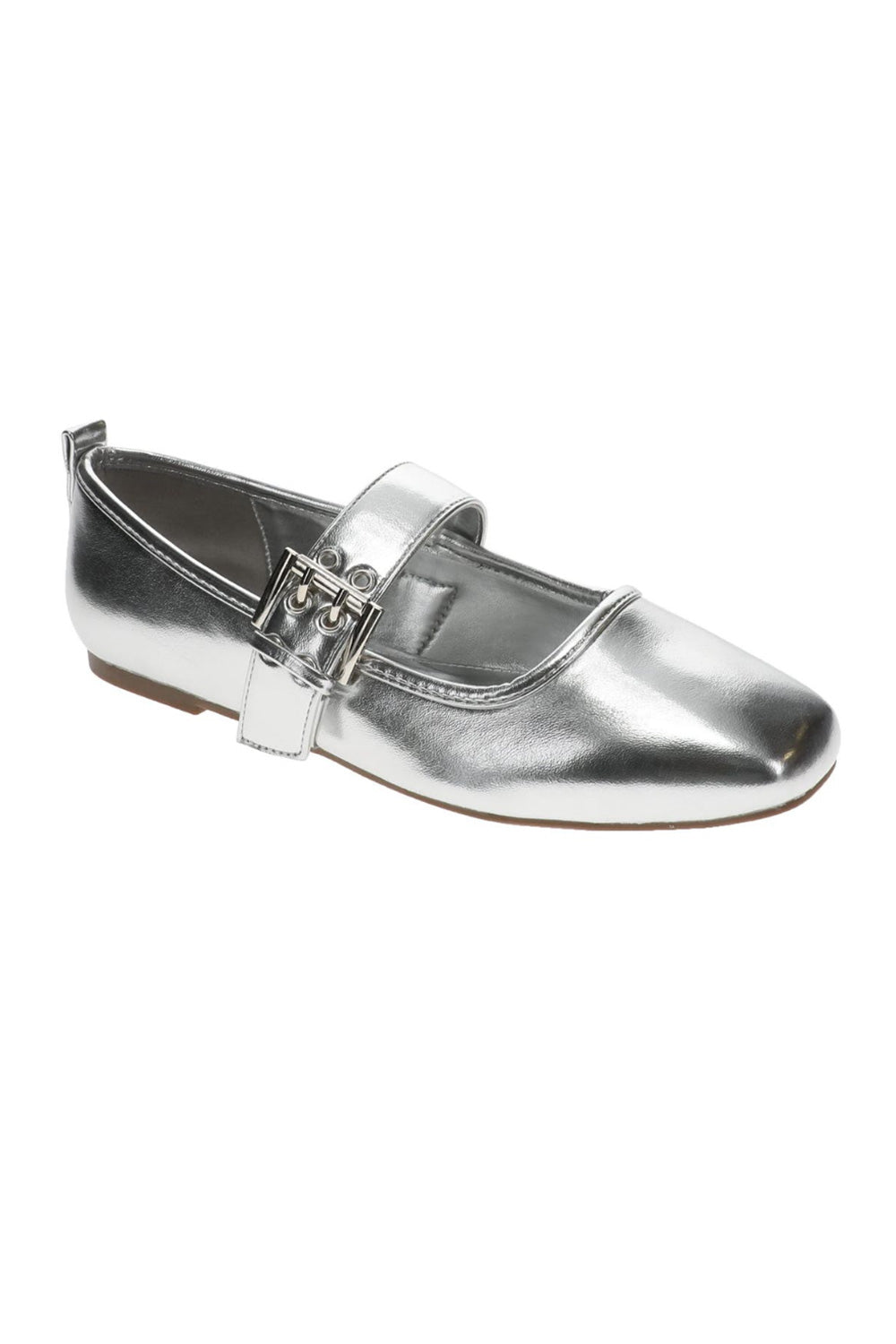 Rachel Roy Razzle Buckle Flats for Women in Silver
