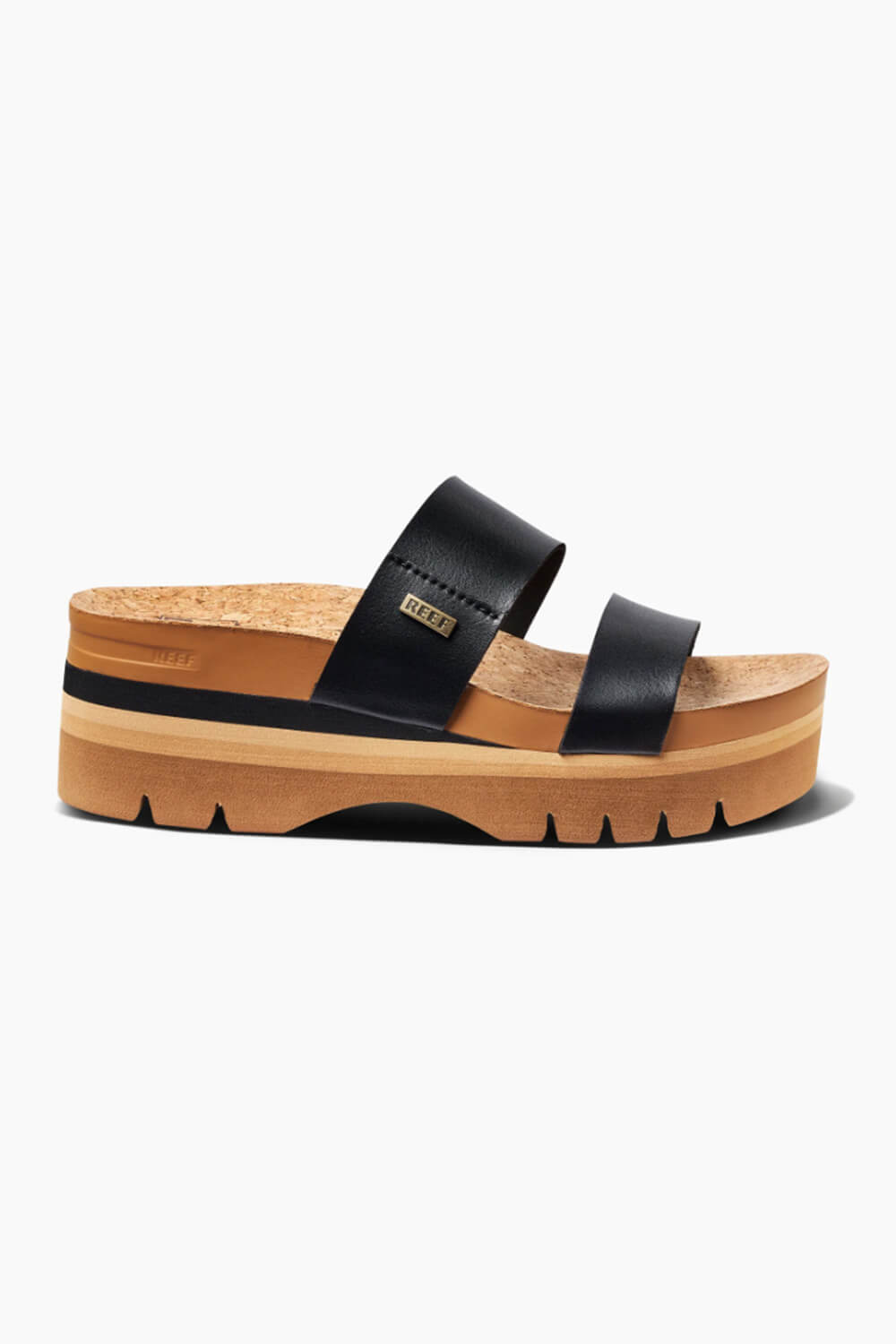 Reef Shoes Cushion Vista Higher Sandals for Women in Black