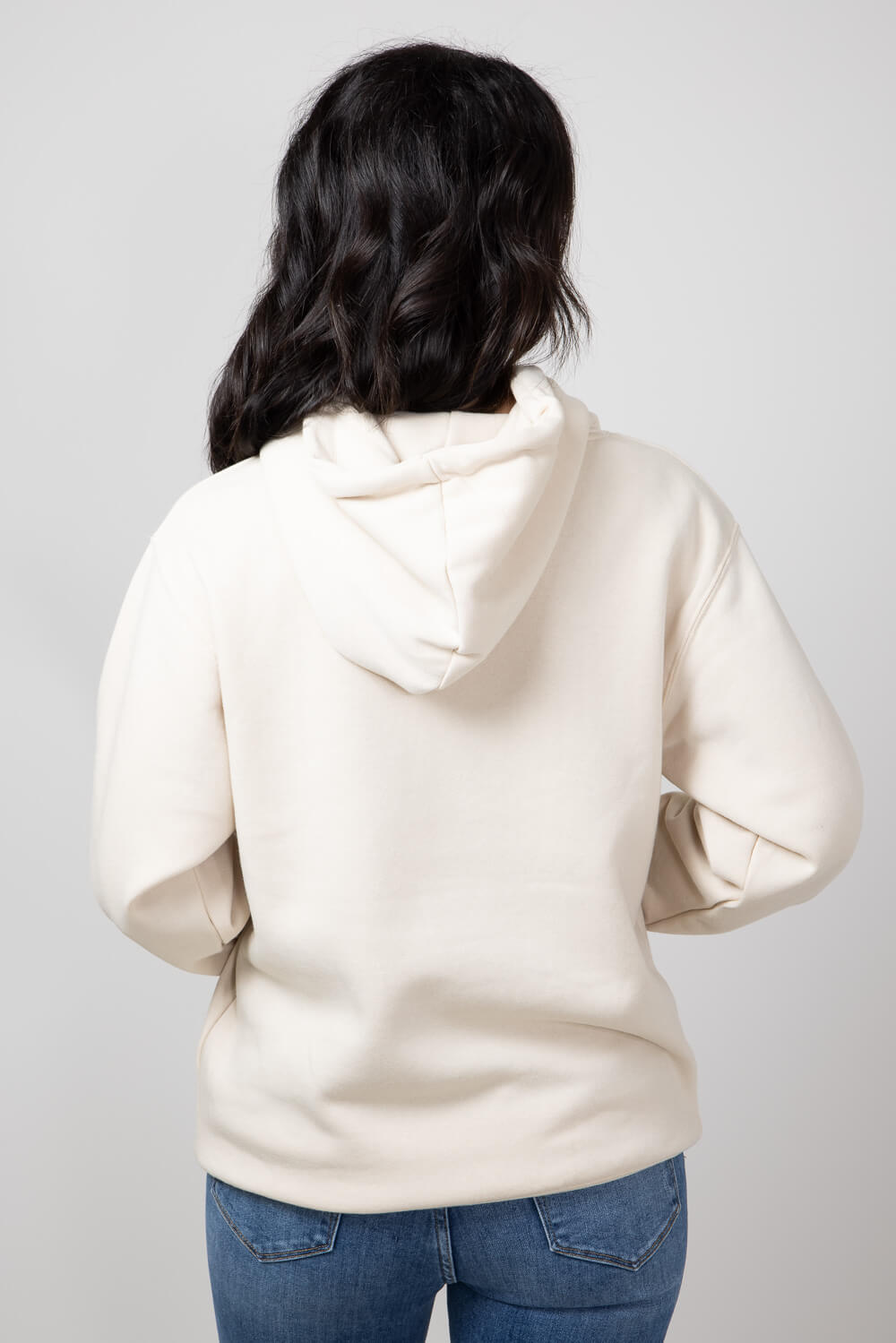 1897 Active Wifey Embroidered Hoodie for Women in Cream