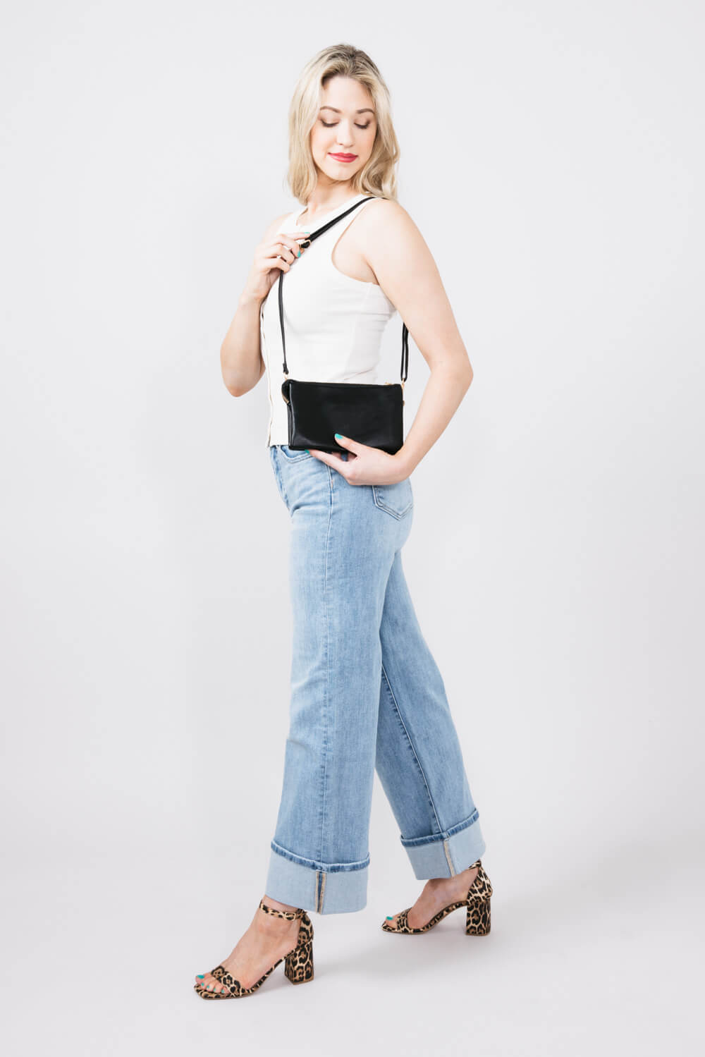 Riley Crossbody Wristlet for Women in Black