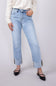 Risen Jeans High Rise Cuffed Straight Relaxed Jeans for Women