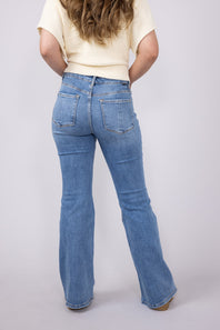 Risen Jeans Mid Rise Flare Jeans for Women