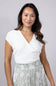 Rokoko Open Back Wrap Top for Women in White