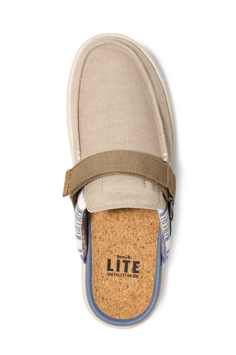 Sanuk Happy Hour Lite Resort Mule for Men in Taupe