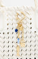 Sardine Blue Heart Purse Charm in Gold