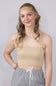 Moa Moa Seamless Ribbed Bandeau for Women in Nude