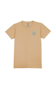 Simply Southern Shirts Patched Baseball T-Shirt for Women in Khaki