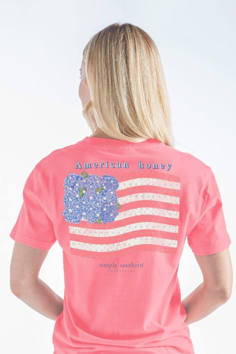 Simply Southern American Honey T-Shirt for Women in Pink