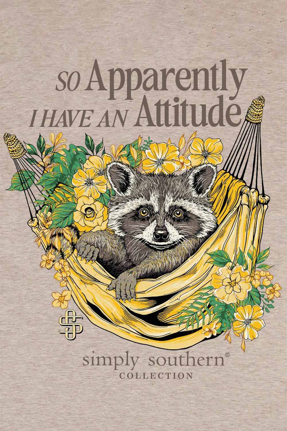 Simply Southern Plus Size Attitude T-Shirt for Women in Oat Heather