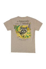 Simply Southern Attitude T-Shirt for Women in Oat Heather