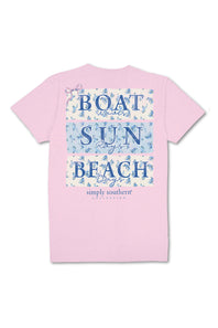 Simply Southern Beach Days T-Shirt for Women in Light Pink