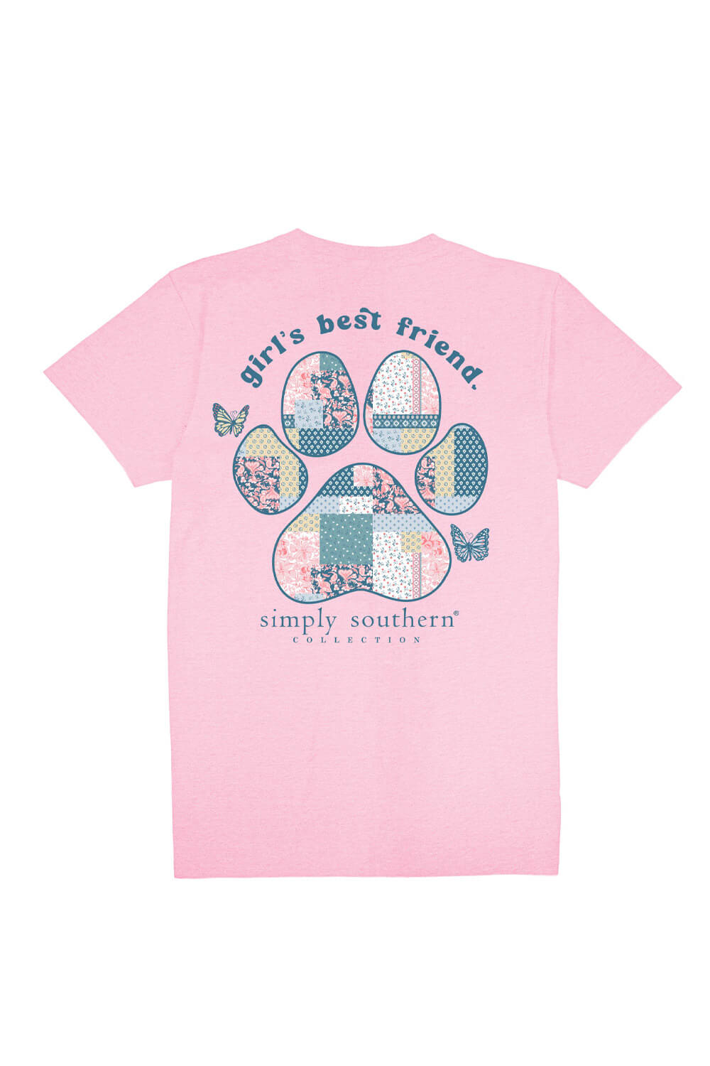 Simply Southern Womens T-Shirt Best Friend T-Shirt for Women in Pink