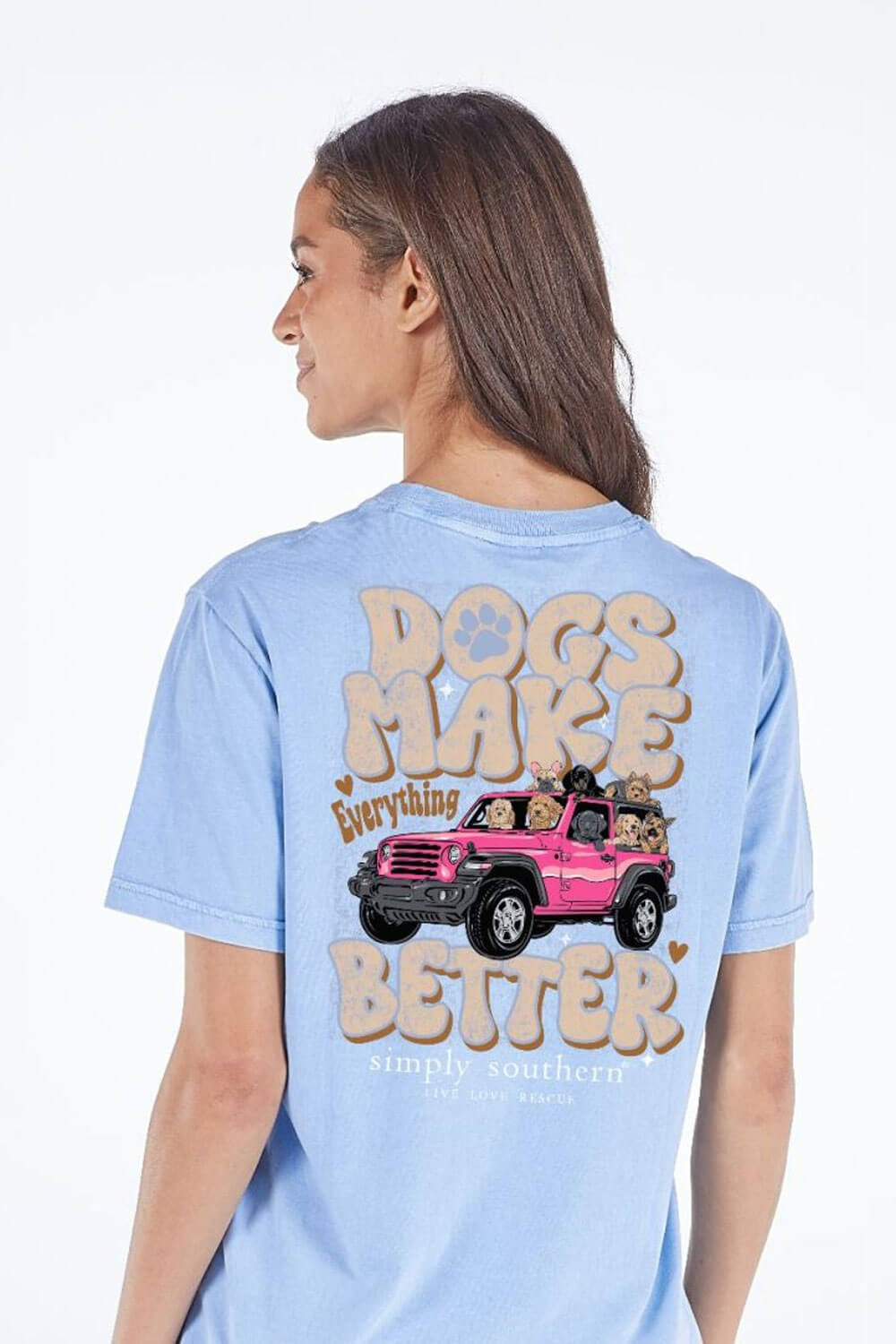 Simply Southern T-Shirts Better T-Shirt for Women in Wash Sea Blue