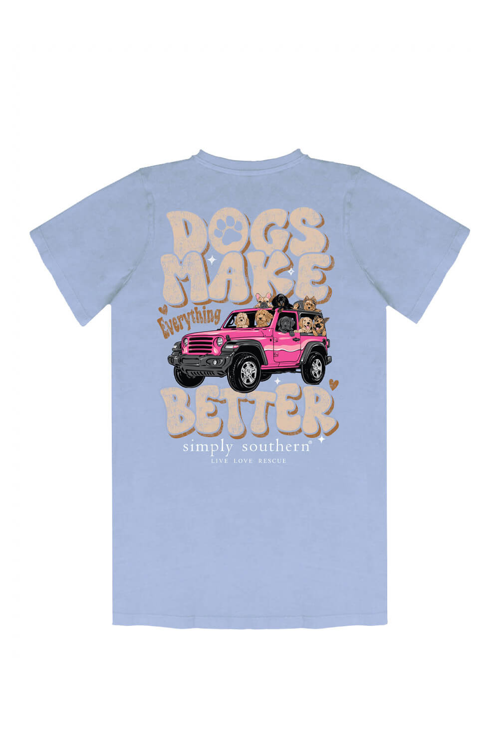 Simply Southern T-Shirts Better T-Shirt for Women in Wash Sea Blue