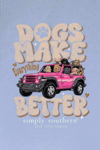 Simply Southern T-Shirts Better T-Shirt for Women in Wash Sea Blue
