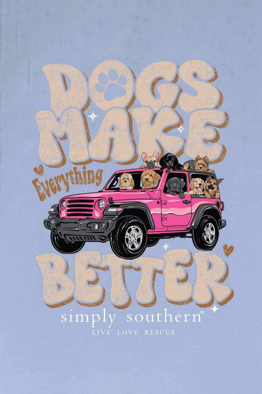 Simply Southern T-Shirts Better T-Shirt for Women in Wash Sea Blue