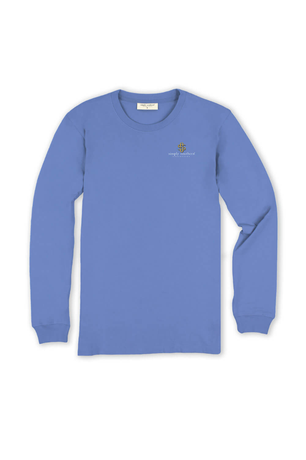Simply Southern Plus Size Chin Up Butter Cup T-Shirt for Women in Vista Blue