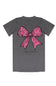 Womens Simply Southern Plus Size Camo Bow Better T-Shirt for Women in Washed Coal 