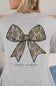 Simply Southern Camo Bow T-Shirt for Women in Ash Grey