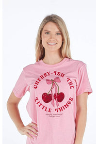Womens Simply Southern Cherry-Ish T-Shirt for Women in Pink