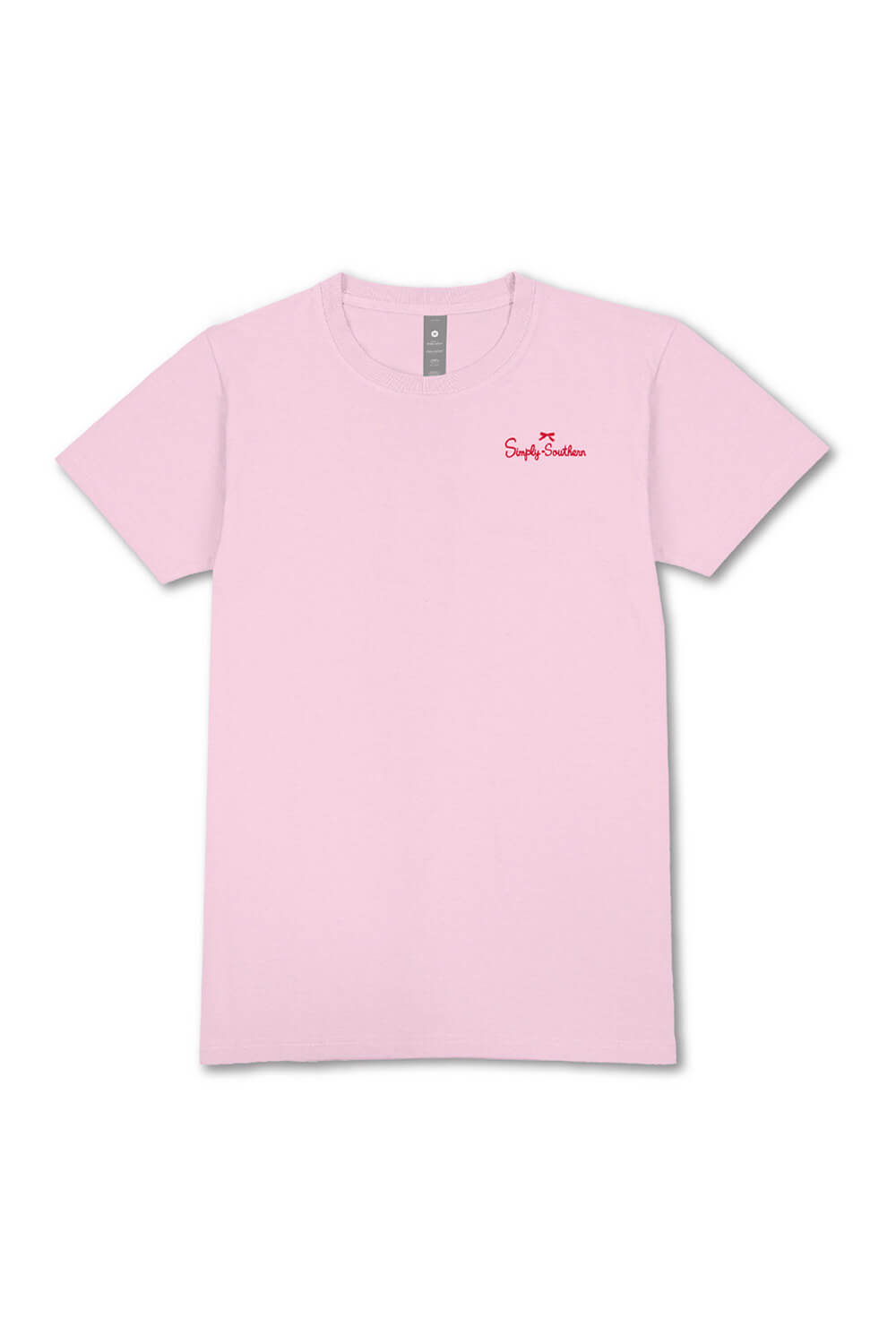 Simply Southern Cow Logo T-Shirt for Women in Light Pink