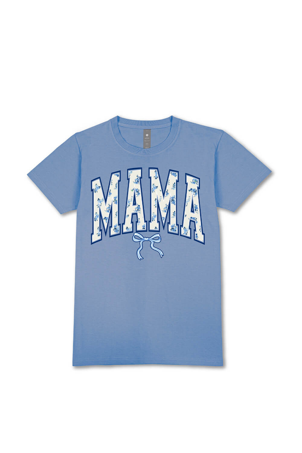 Simply Southern Floral Mama T-Shirt for Women in Blue