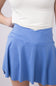 Simply Southern Womens Crossed Waistband Skort for Women in Pool Blue