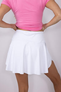 Womens Simply Southern Crossed Waistband Skort for Women in White