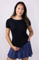 Simply Southern Womens Double Layer T-Shirt for Women in Black