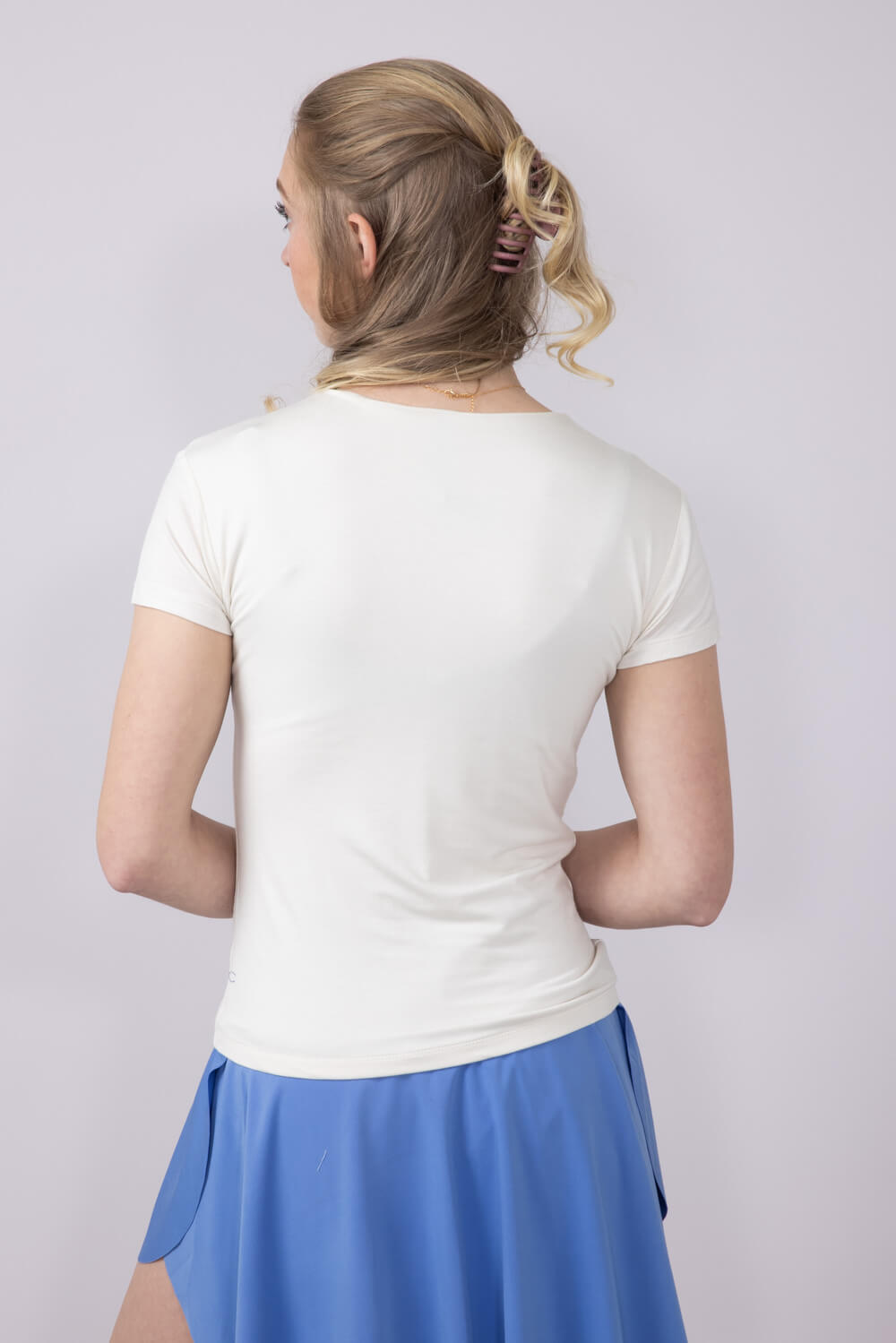 Womens Simply Southern Double Layer T-Shirt for Women in White