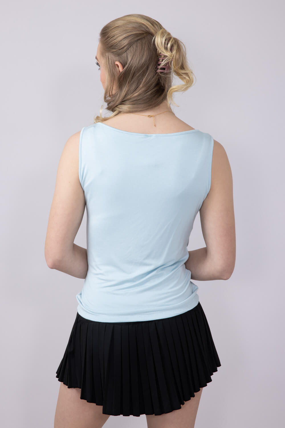 Womens Simply Southern Double Layer Tank Top for Women in Artic Blue