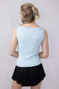 Womens Simply Southern Double Layer Tank Top for Women in Artic Blue