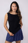 Womens Simply Southern Double Layer Tank Top for Women in Black