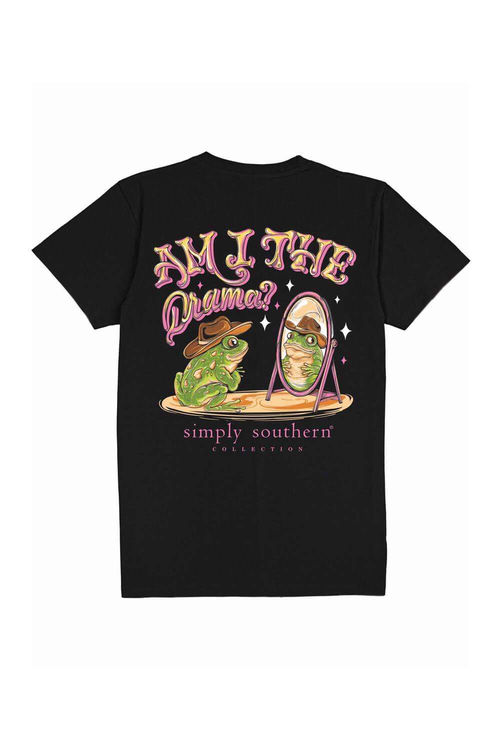 Simply Southern Womens Plus Size Drama T-shirt for Women in Black