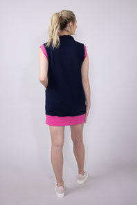 Womens Simply Southern Quarter Zip Lounger Dress for Women in Royal Blue