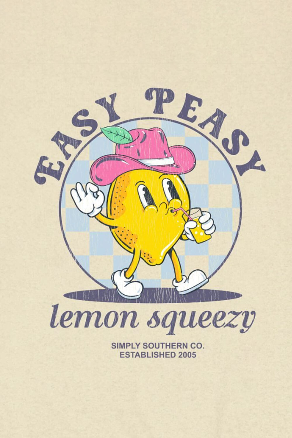 Simply Southern Easy Peasy Crewneck Sweatshirt for Women in Sand 