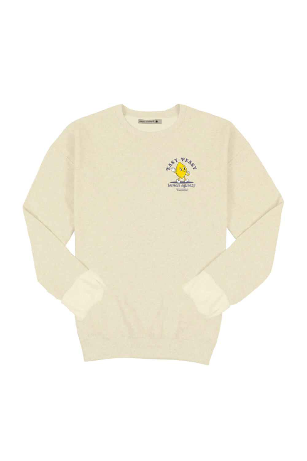 Simply Southern Easy Peasy Crewneck Sweatshirt for Women in Sand 