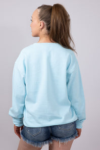 Womens Simply Southern Easy Peasy Fleece Sweatshirt for Women in Mint
