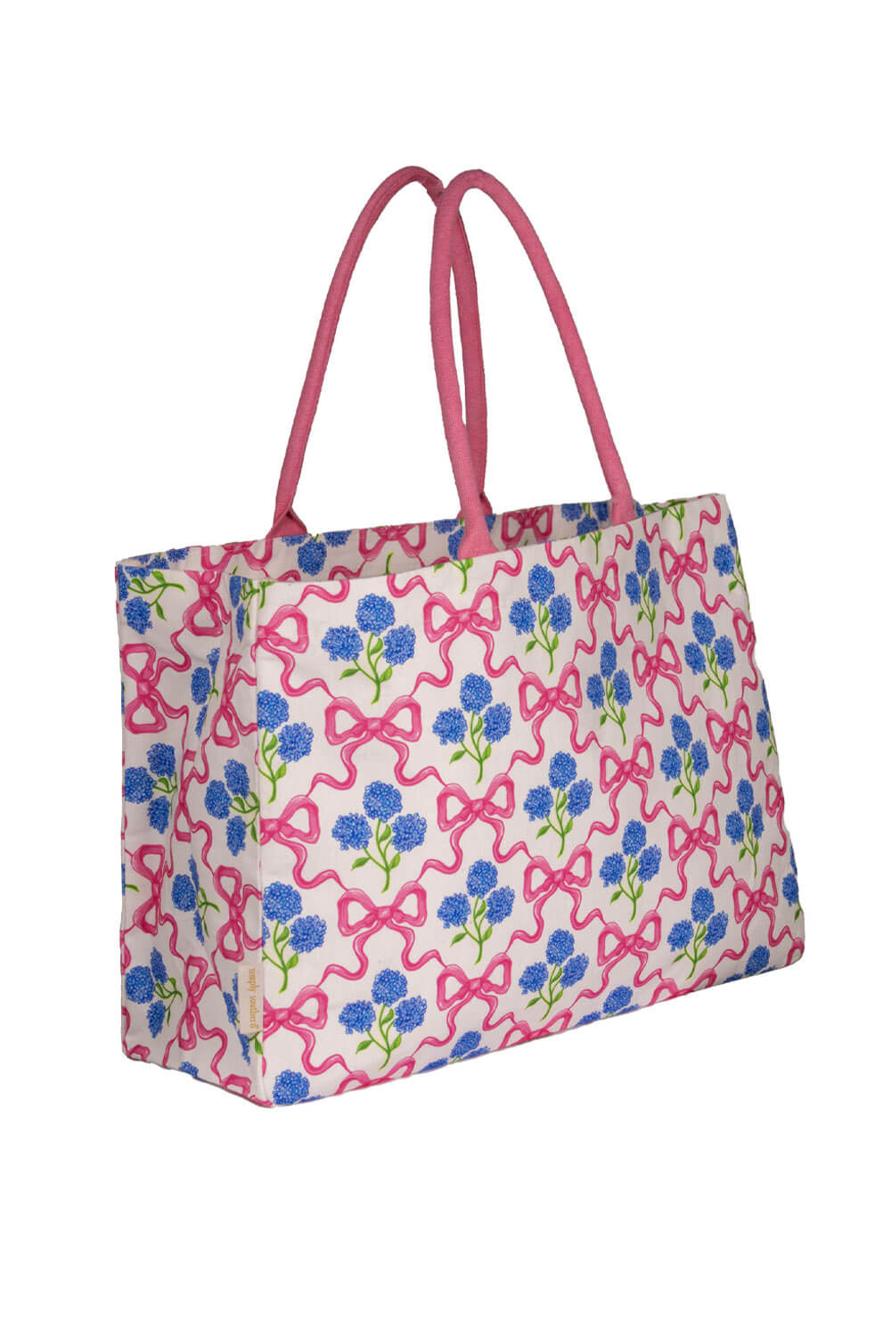 Simply Southern Seaside Canvas Tote Bag in Pink Ribbon