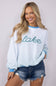 Simply Southern French Terry Striped Lake Sweatshirt for Women in White | PP-0125-SWTR-TRY-FRNCH-LAKE