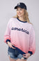 Simply Southern Women's Clothing French Terry Striped America Sweatshirt for Women in White