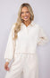 Simply Southern Women's Gigi ¼ Snap Collar Modal Pullover for Women in Off White