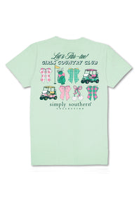 Simply Southern Plus Size Golf Country T-Shirt for Women in Mint