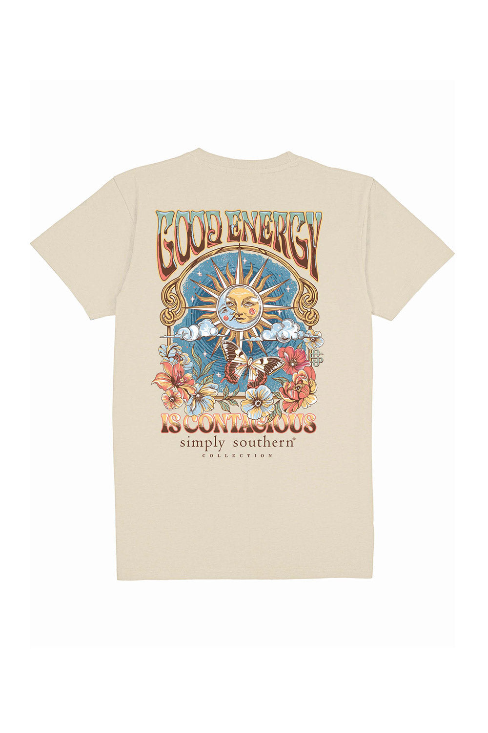 Simply Southern Good Energy T-Shirt for Women in Off White